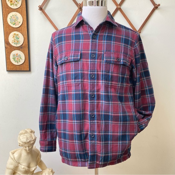 LL Bean Fleece Lined 4 Pocket Shirt Jacket Mens Small - Picture 1 of 10